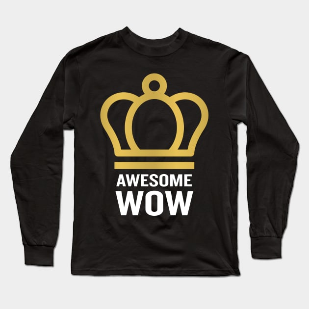 Awesome Hat Of King Wow Gold Crown Epic Tee Long Sleeve T-Shirt by interDesign